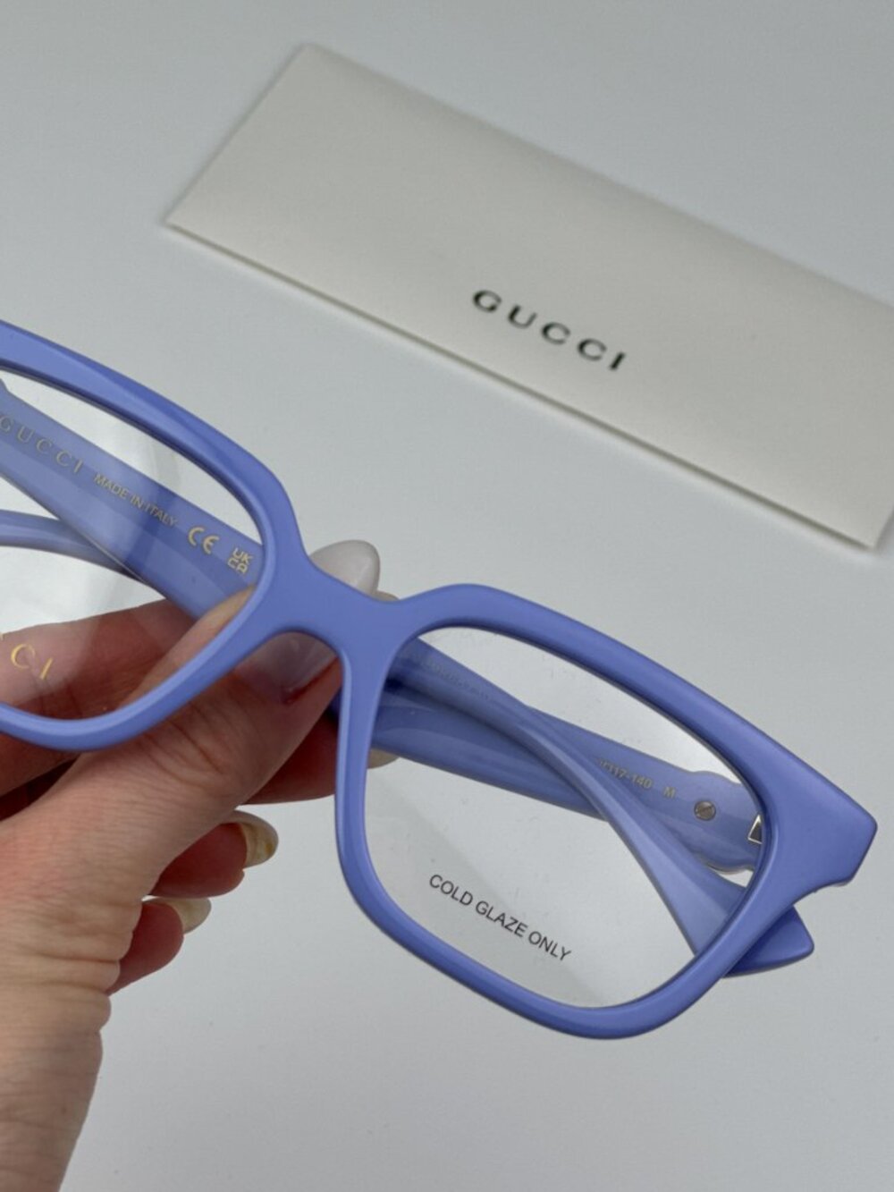 GUCCI GG1536O 008 VIOLET SQUARE EYEGLASSES